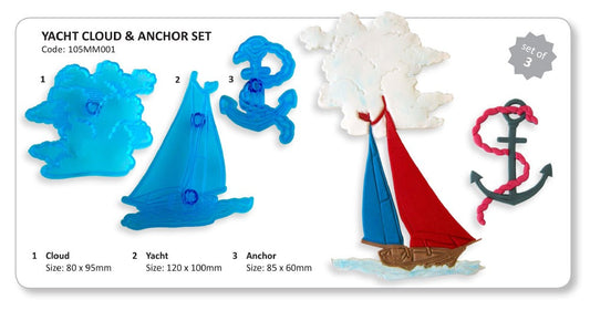 JEM Yacht, Cloud and Anchor Set of 3