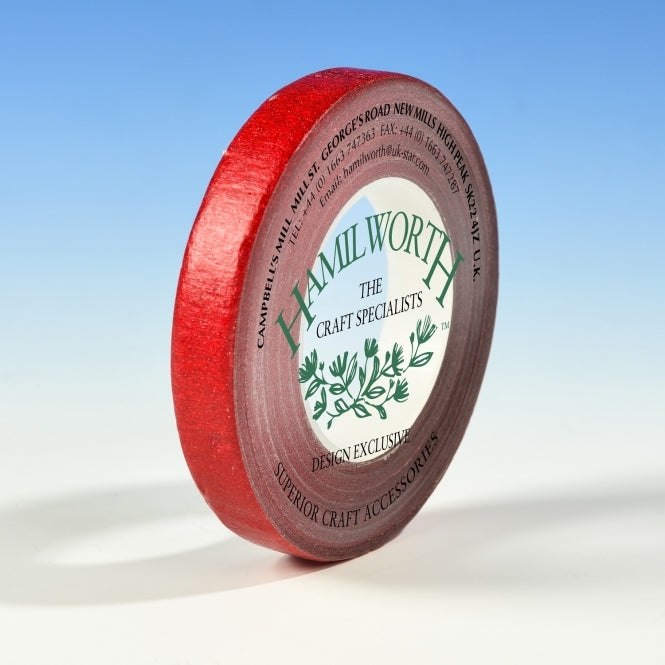 Hamilworth Red Shimmer Florist Tape - 12mm x 27m