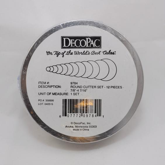 Decopac Round Cutter Set - Set of 12