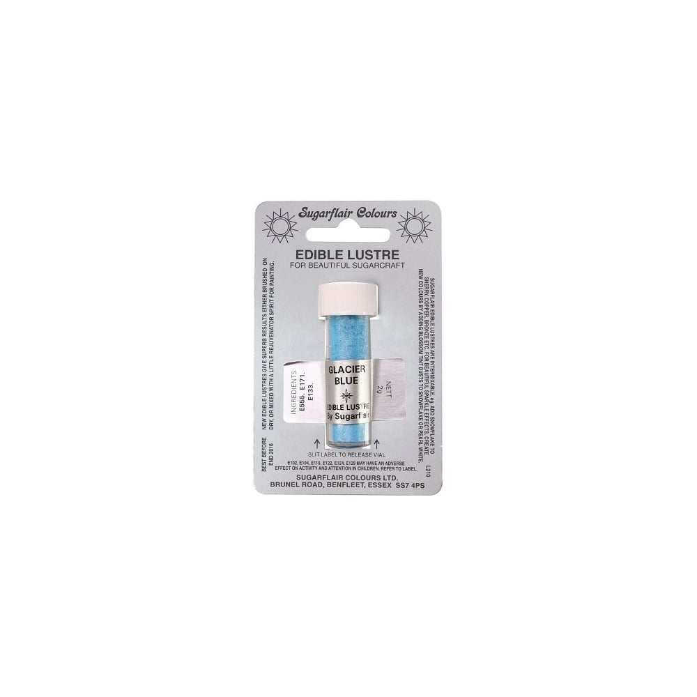 SUGARFLAIR Glacier Blue - Edible Lustre Dusting Colour 2g
