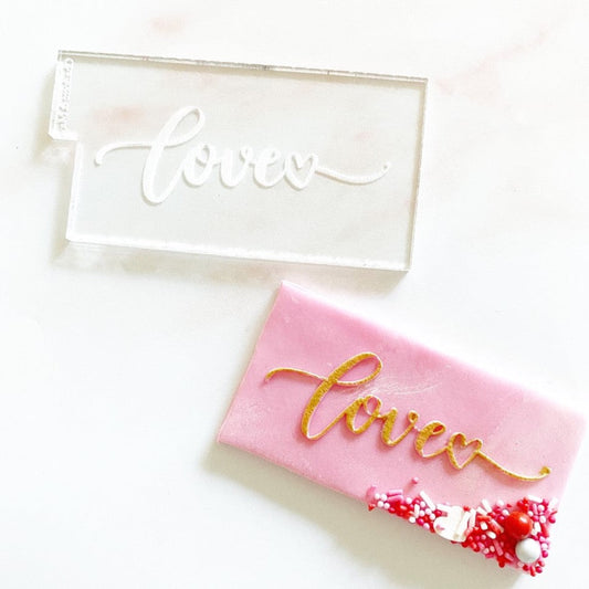 Valentines Reverse Embosser - 'Love' with heart