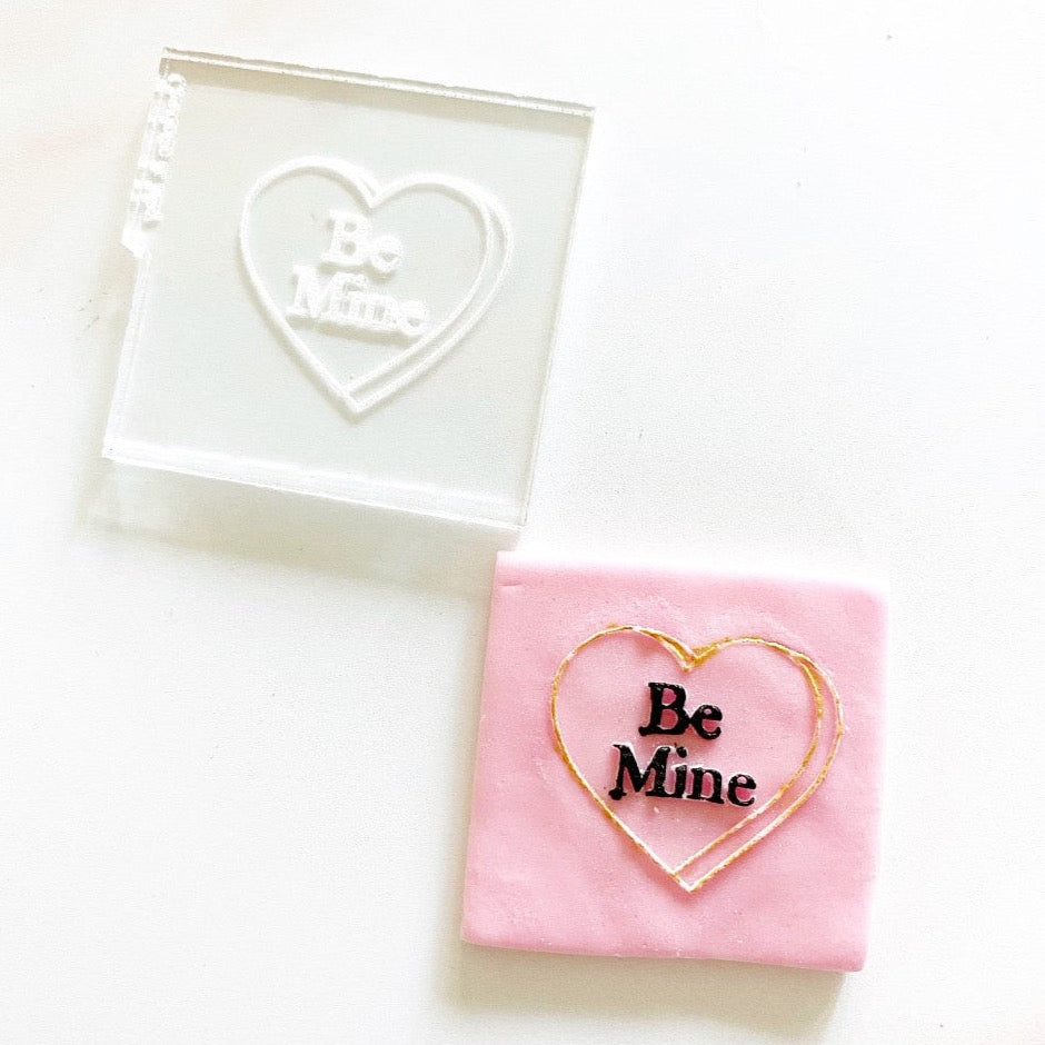 Valentines Reverse Embosser - Mini 'Be Mine'