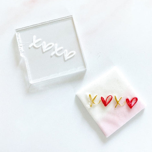 Valentines Reverse Embosser - Mini Hearts & Crosses